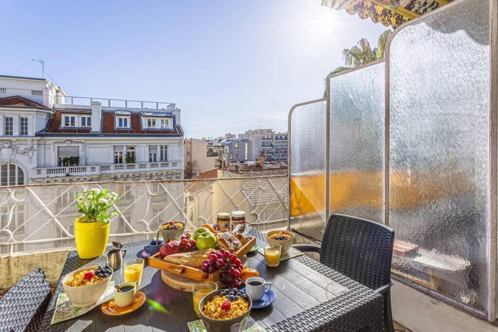 Fleurs 22 - City Center - Modern W Terrace Nizza Exterior foto